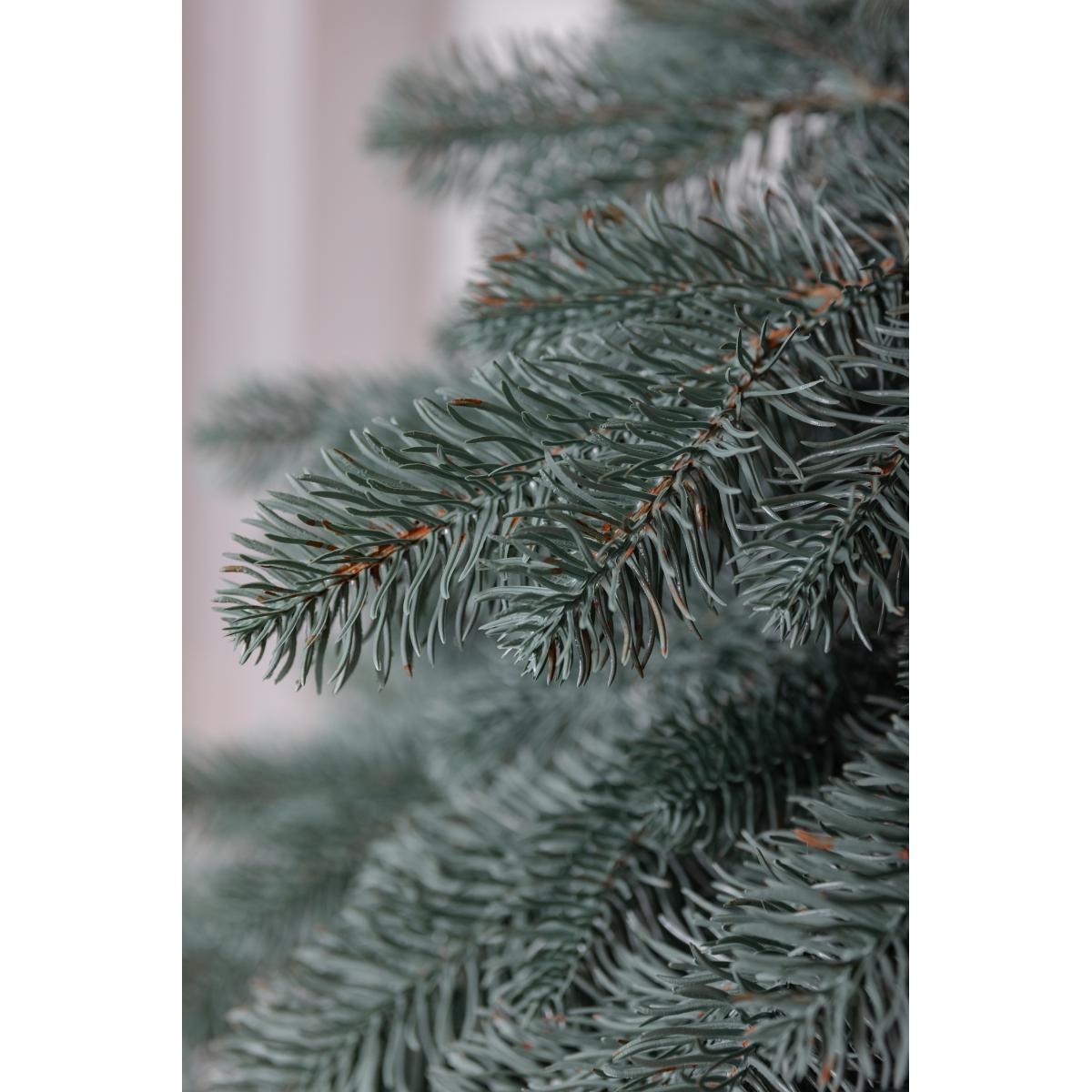 Штучна ялинка лита Карпатська V18 з металевою підставкою 1,30 м Блакитний (NYT15012) - фото 2