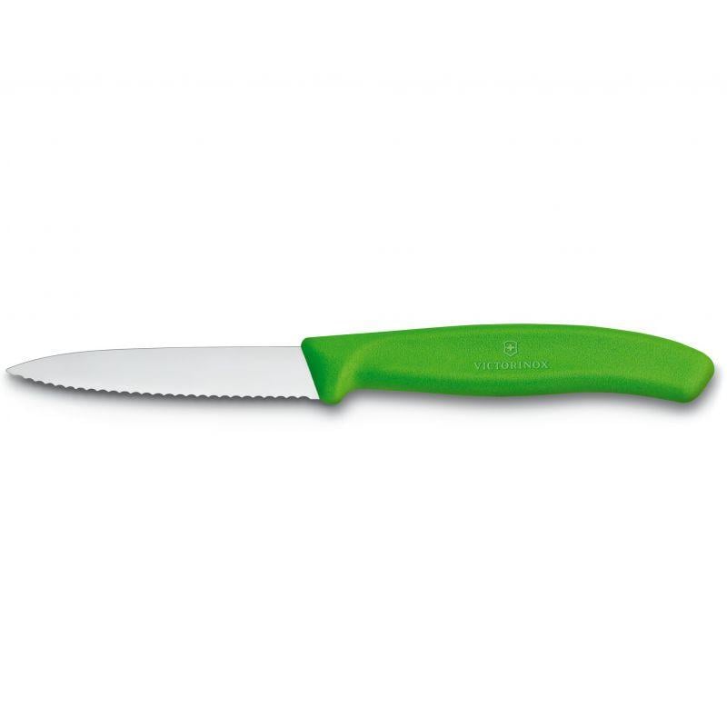 Нож с ребристым лезвием Victorinox 8,5 см Green (01129) - фото 1