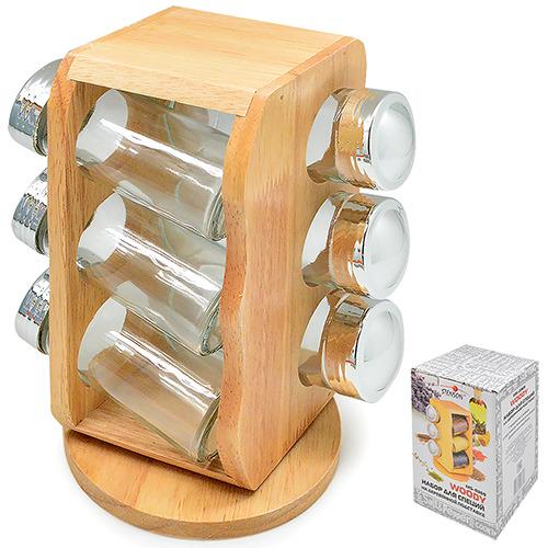 Спецовщица на подставке Besser MS-0369 Woody 6 шт. 13,5х13,5х20,5 см