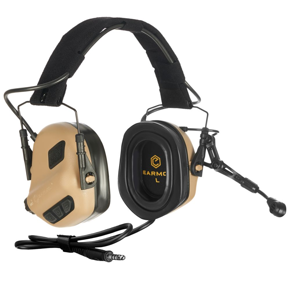 Наушники активные для стрельбы Earmor M32 Plus NRR 22 Койот - фото 2