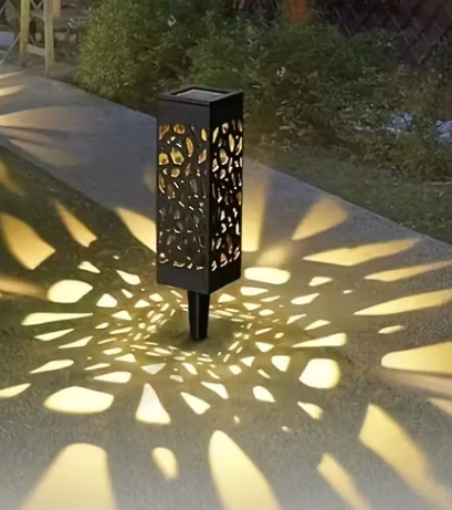 Садовий світильник на сонячній батареї ажурний для газону Тепле біле світло (1707) - фото 2