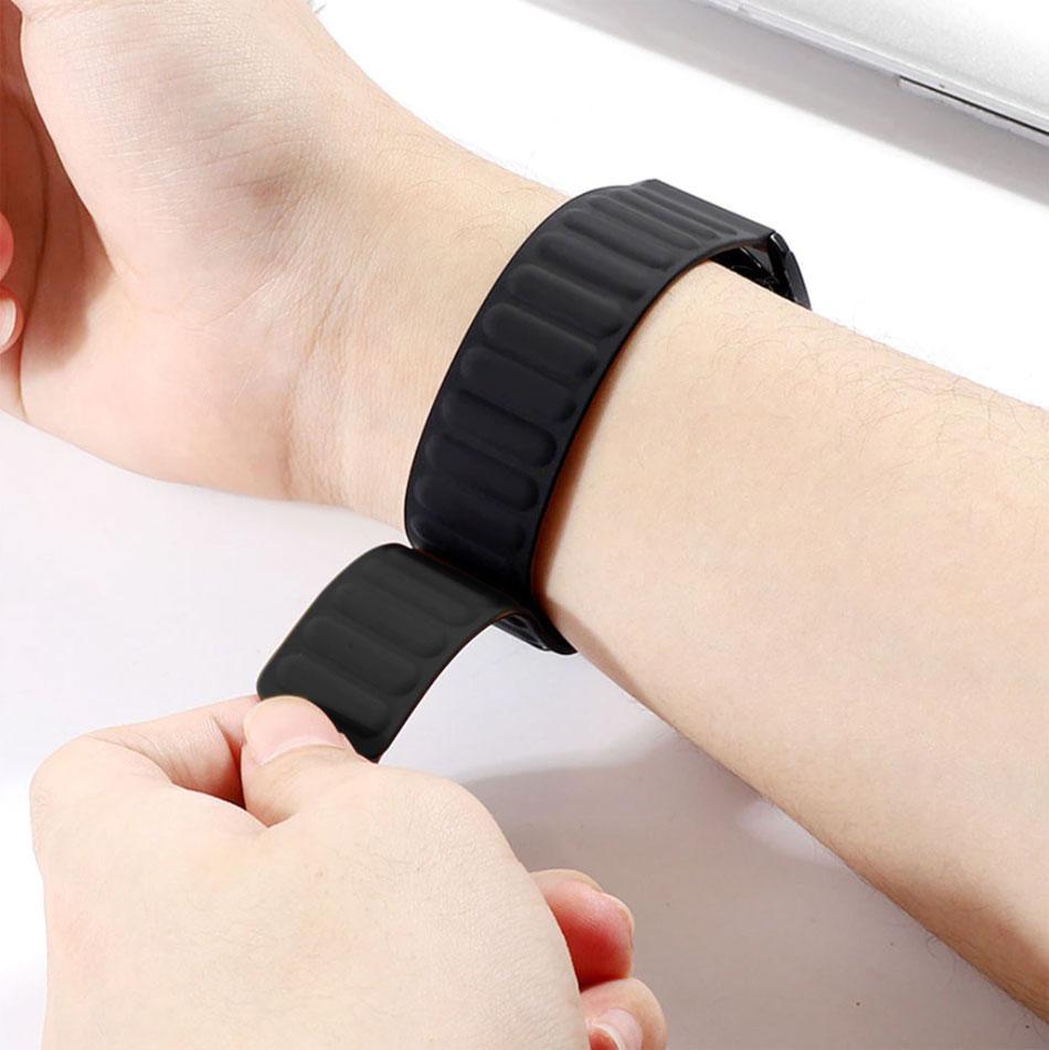 Силиконовый магнитный ремешок Primolux Magnet для часов Samsung Galaxy Watch 46 мм SM-R800 Black - фото 6 Силиконовый магнитный ремешок Primolux Magnet для часов Samsung Galaxy Watch 46 мм SM-R800 Black - фото 6