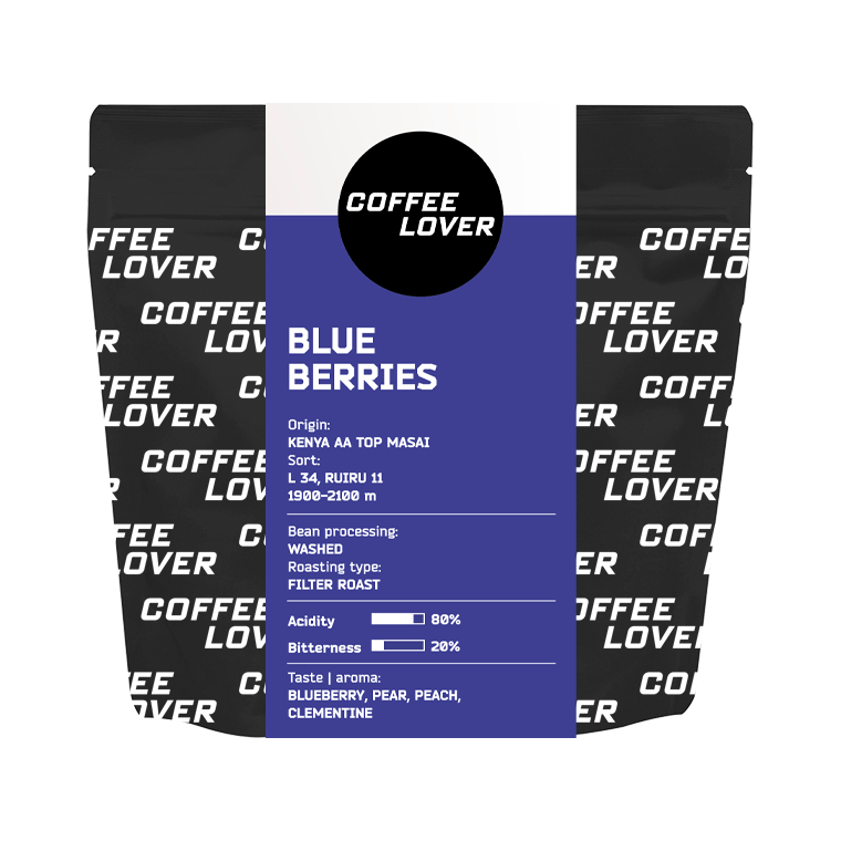 Кава зернова Coffee Lover Blue Berries 250 г (021)