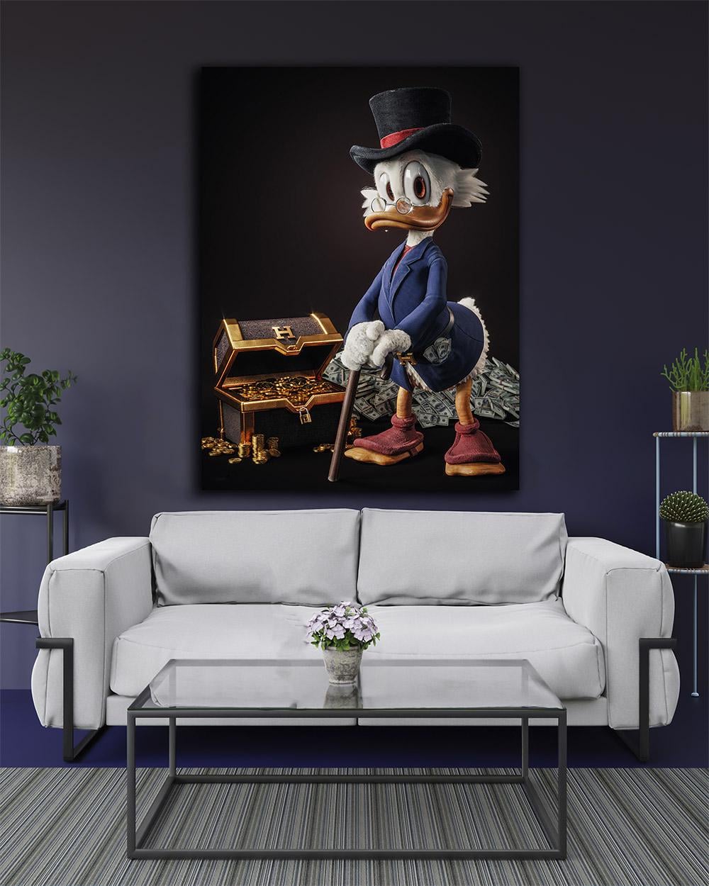 Картина в офис Сокровища Скруджа 90х120 см (MIX-610-2)