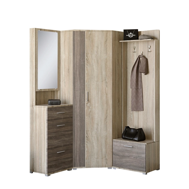 Передпокій Еверест Бриз-3 Дуб сонома/Трюфель (EVR-20496)