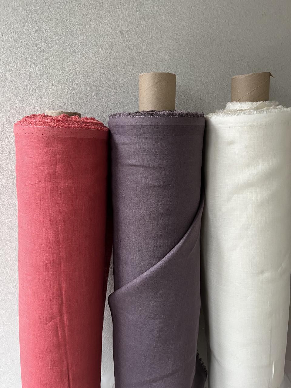 Ткань рубашечная LINEN PLUS льняная 143 см 1403 Молочный - фото 6