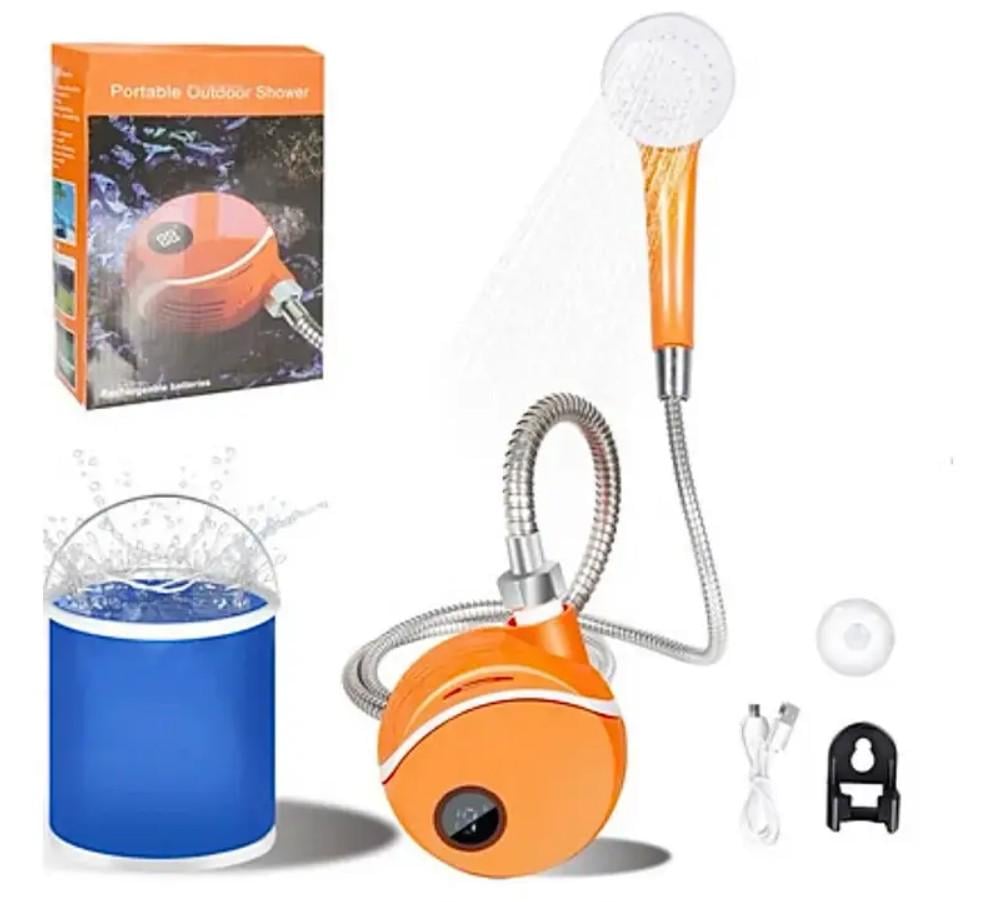Туристический душ аккумуляторный Portable Outdoor Shower Li-ion 2000 мАч Оранжевый (28077849) - фото 6 Туристический душ аккумуляторный Portable Outdoor Shower Li-ion 2000 мАч Оранжевый (28077849) - фото 6