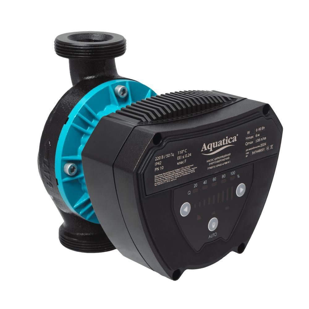 Циркуляционный насос Aquatica GPA32-6/180 IV 6-90 Вт Ø 2" 180 мм и гайки (774073)