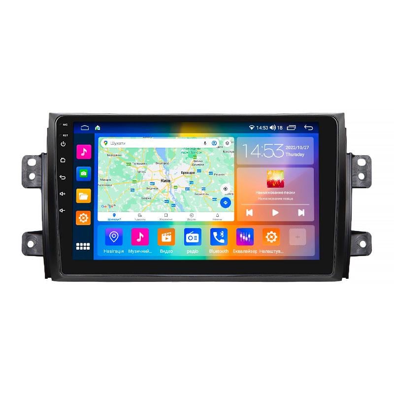 Штатная магнитола Lesko для Fiat Sedici 2005-2014 экран 9" 4/64Gb CarPlay 4G Wi-Fi GPS Prime Фиат