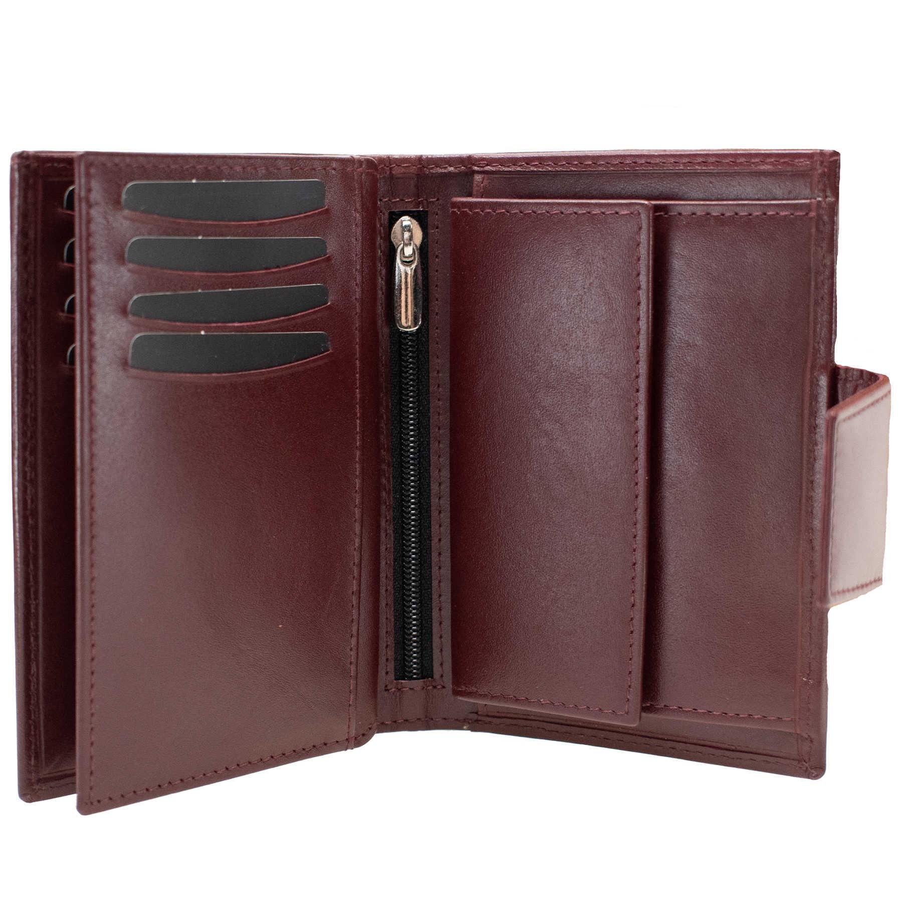 Кошелек женский кожаный SEMI LINE RFID Dark Red (P8261-2) - фото 2 Кошелек женский кожаный SEMI LINE RFID Dark Red (P8261-2) - фото 2