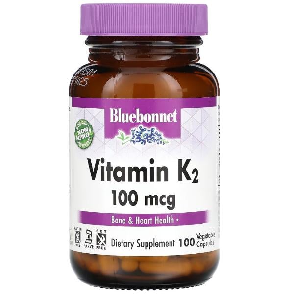 Вітамін K Bluebonnet Nutrition Vitamin К2 100 мкг 100 капс. (000021602)