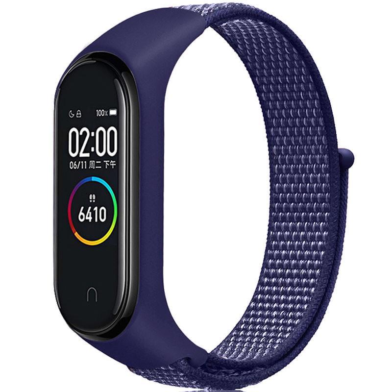 Ремінець Nylon для Xiaomi Mi Band 3/4/5/6/7 Темно-синій (00000032379_14)