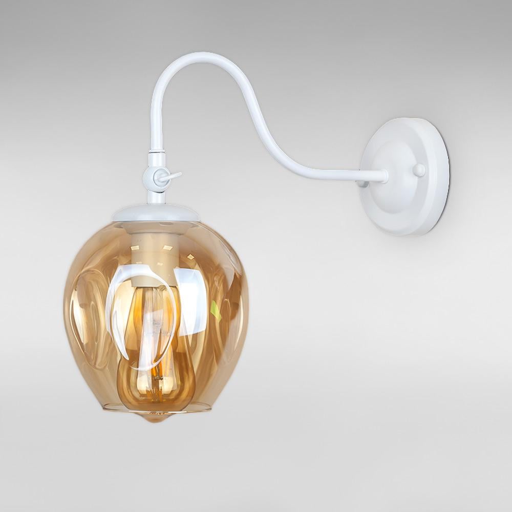 Светильник/бра настенный Light House LS-18142F3-1 WH/BR Белый/Янтарный Светильник/бра настенный Light House LS-18142F3-1 WH/BR Белый/Янтарный