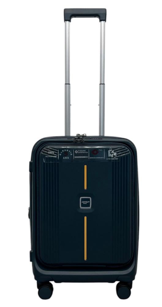 Чемодан малый под ручную кладь Airtex 647 полипропилен S Темно-зеленый - фото 2