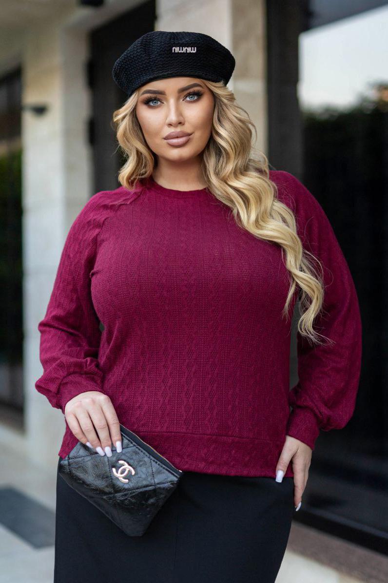 Свитер женский XL-2XL Бордовый (192523)