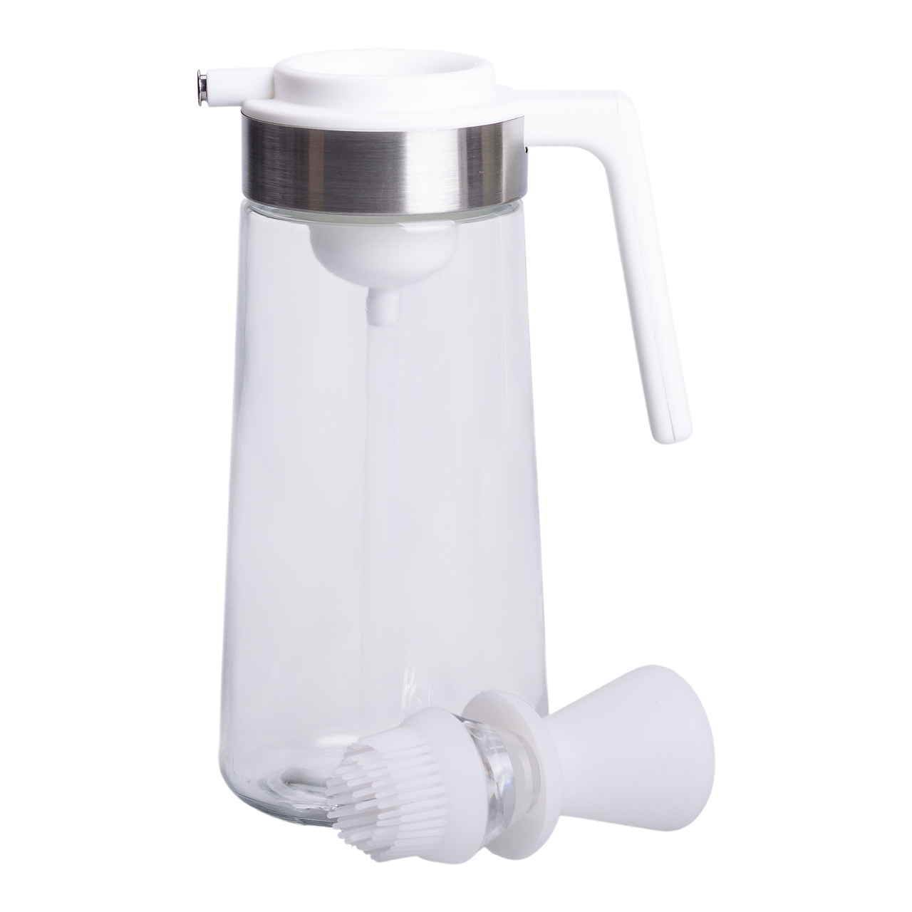 Пляшка для олії скляна 2в1 з дозатором та силіконовим пензликом 550 мл Білий (HP-1349) - фото 5 Пляшка для олії скляна 2в1 з дозатором та силіконовим пензликом 550 мл Білий (HP-1349) - фото 5