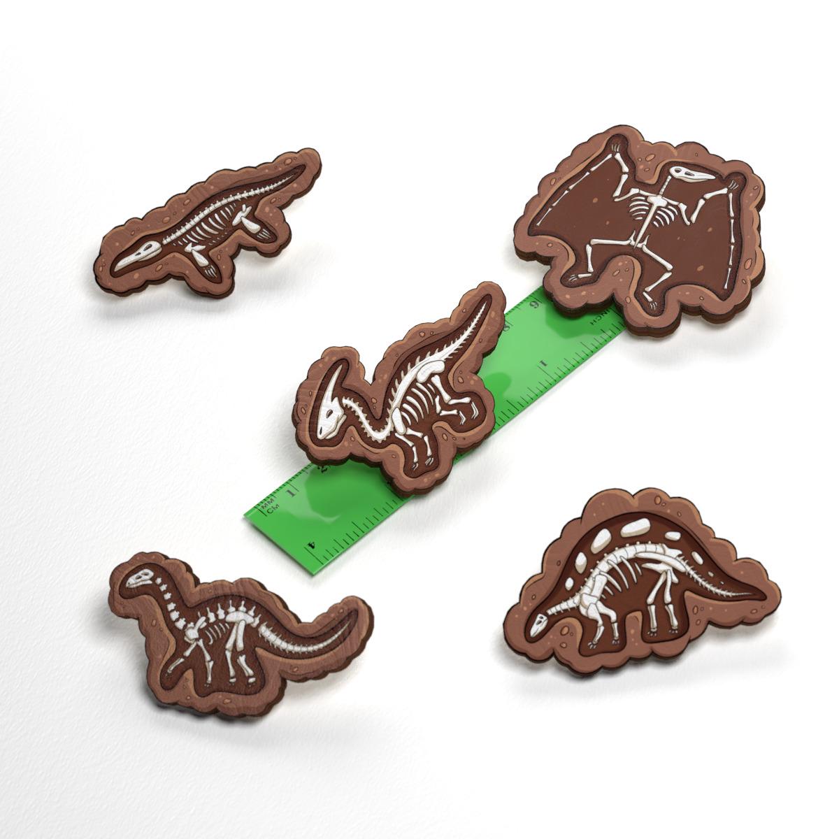 Набор значков Lex Altern Останки динозавров/палеонтология из дерева 5 шт. - фото 2 Набор значков Lex Altern Останки динозавров/палеонтология из дерева 5 шт. - фото 2