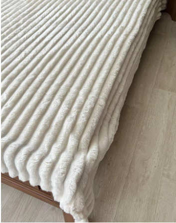 Плед теплий Шарпей м'який плюшевий Молочний (П4К-Mpled002-06) - фото 2 Плед теплий Шарпей м'який плюшевий Молочний (П4К-Mpled002-06) - фото 2