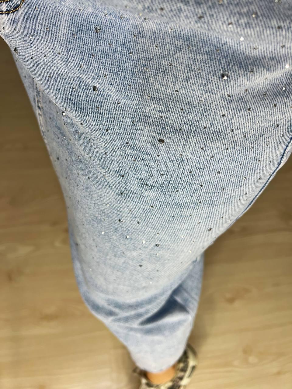 Спідниця жіноча джинсова Liana 421 розсип камінців пряма розріз попереду стрейчева великі розміри р. 34 Блакитний (3993) - фото 5 Спідниця жіноча джинсова Liana 421 розсип камінців пряма розріз попереду стрейчева великі розміри р. 34 Блакитний (3993) - фото 5