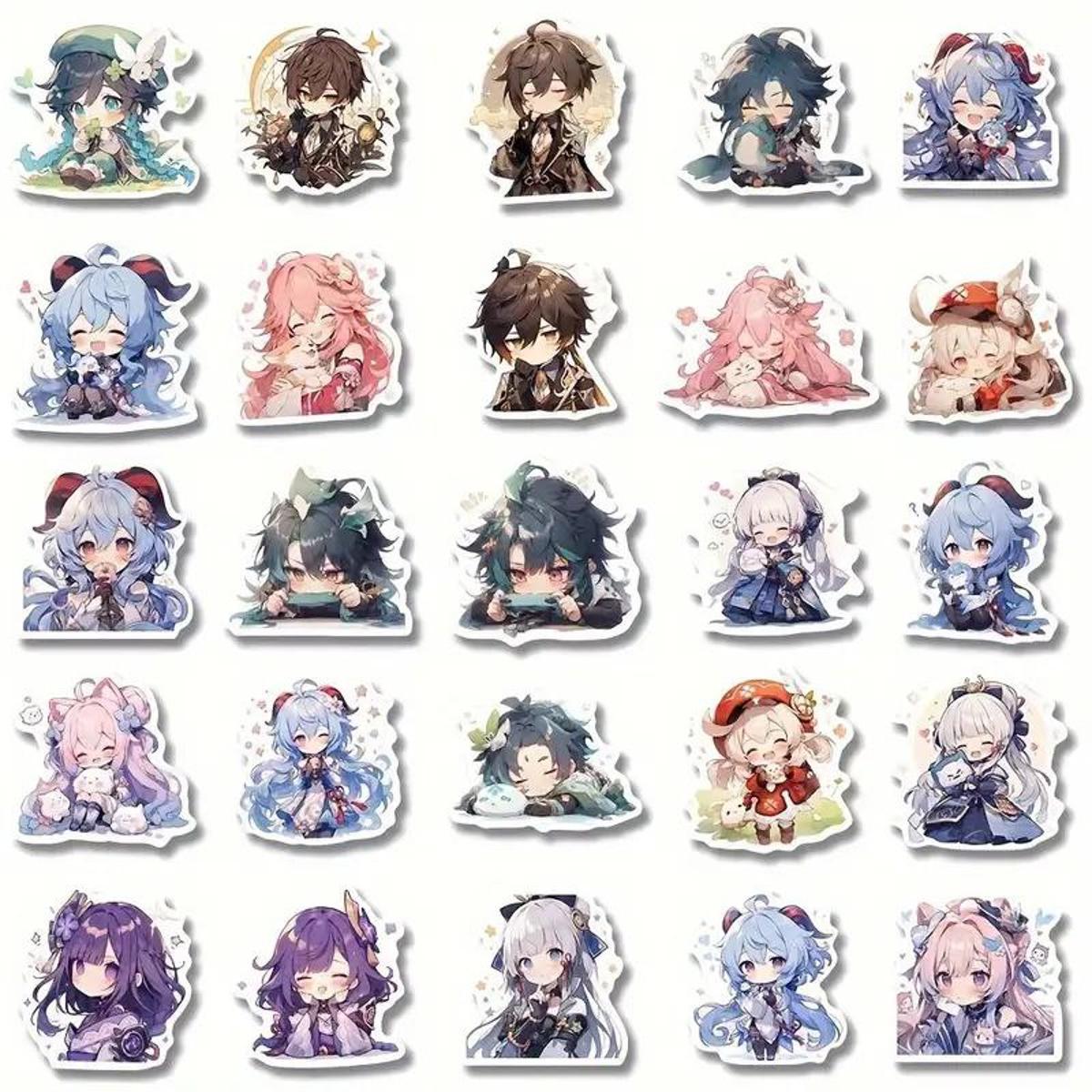 Стикеры Genshin Impact 100 шт.