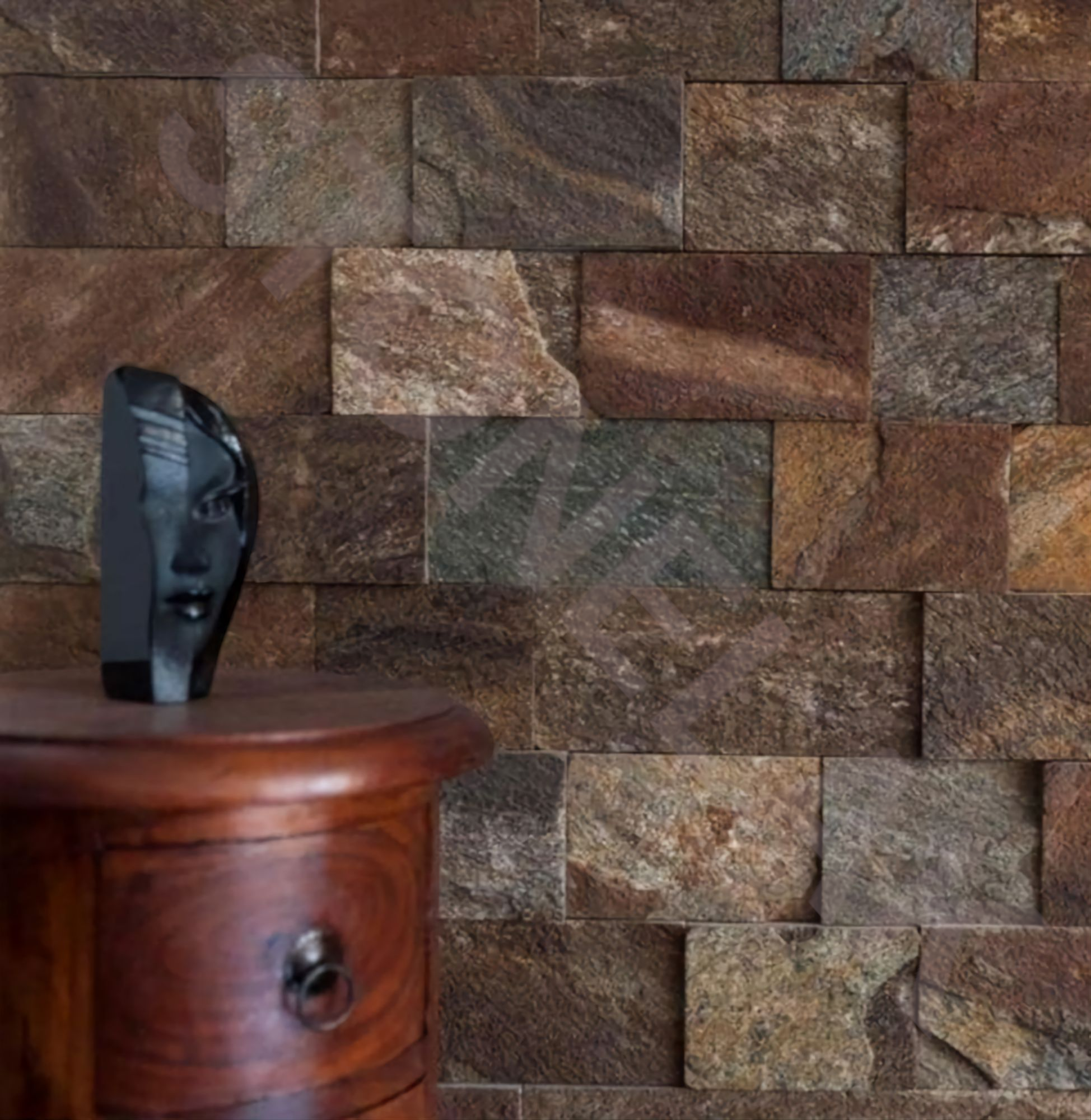 Плитка сланец руст для интерера STONELAK BEAR SKIN 10 см 0,5 кв. м