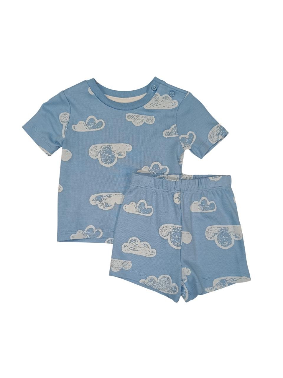 Комплект дитячий літній для хлопчика Primark футболка та шорти 68 см Блакитний (0546)