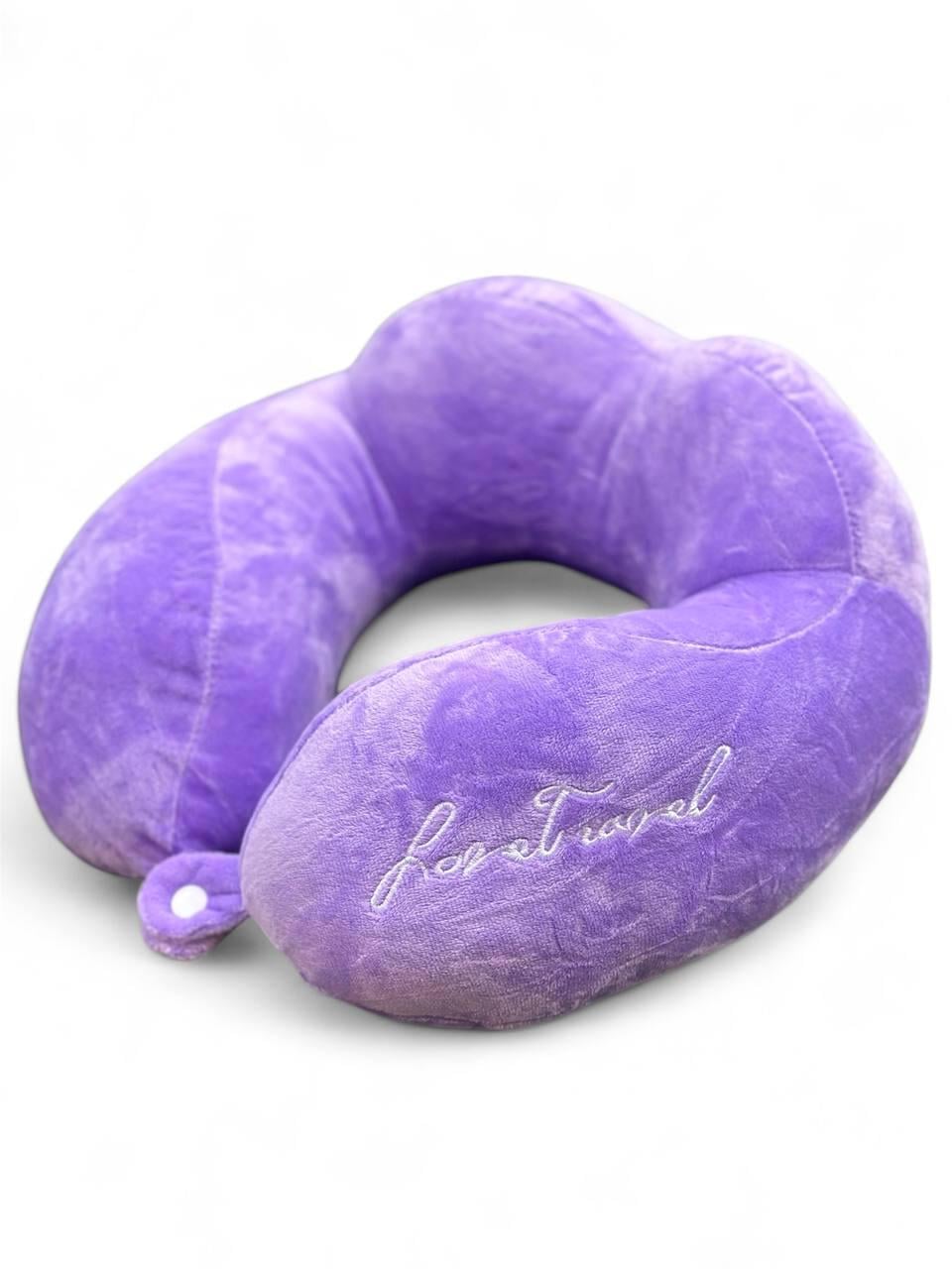 Подушка дорожная под шею 27х26х12 см Сиреневый