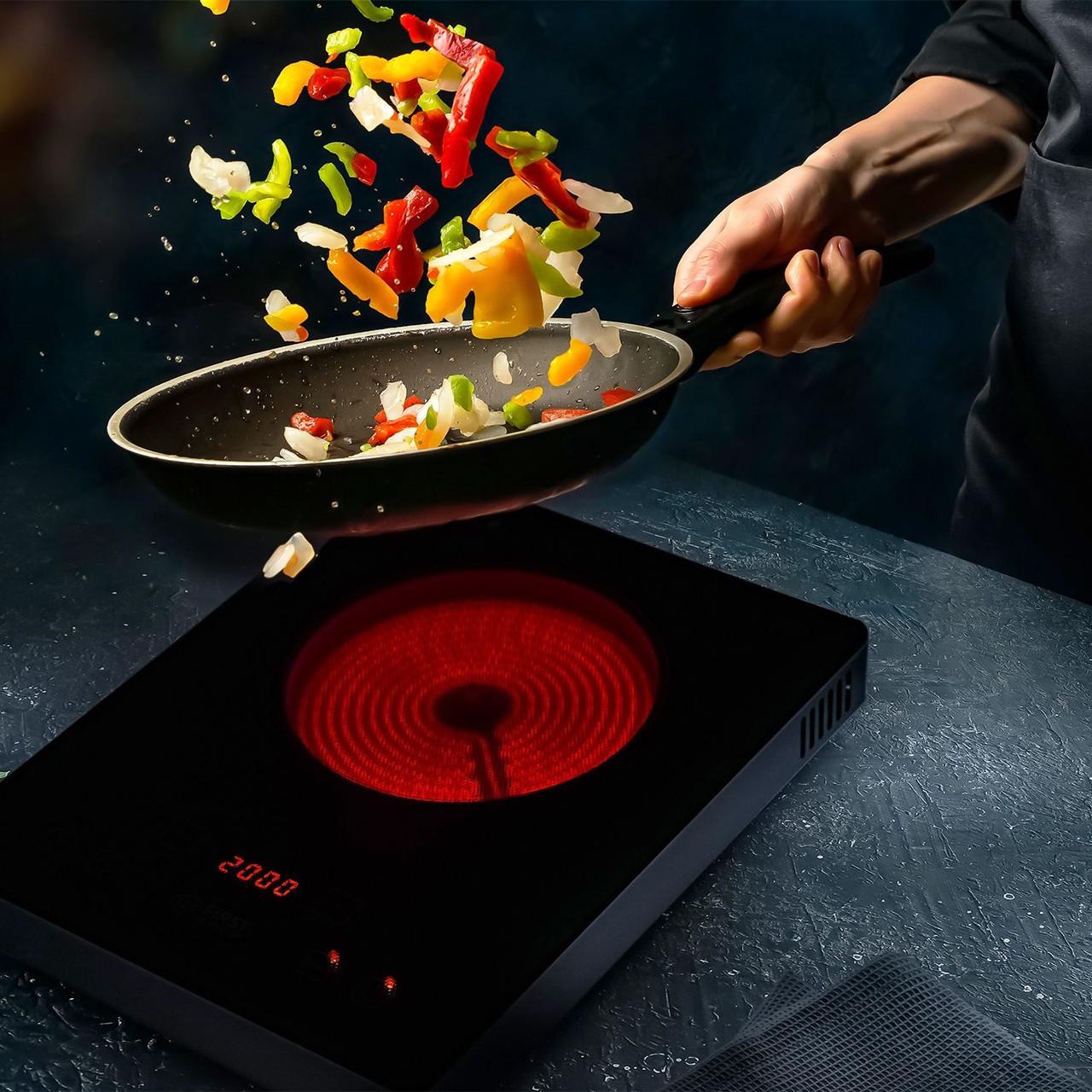 Настільна плита одноконфоркова First FA-5096-8 інфрачервона з таймером (1645481263) - фото 4 Настільна плита одноконфоркова First FA-5096-8 інфрачервона з таймером (1645481263) - фото 4