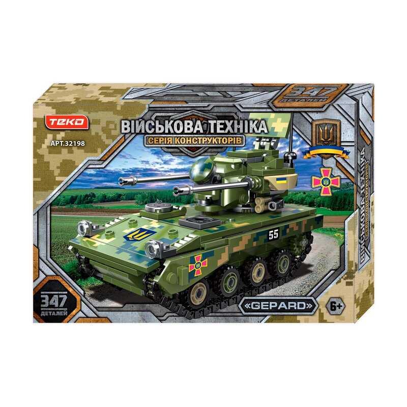 Конструктор Teko Военная техника 347 деталей/САУ Gepard Хаки (147137)