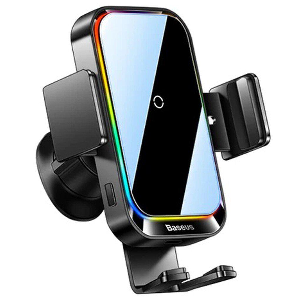 Автотримач с БЗУ BASEUS Halo Electric Wireless Charging Car Mount SUDD000001 15 W Black