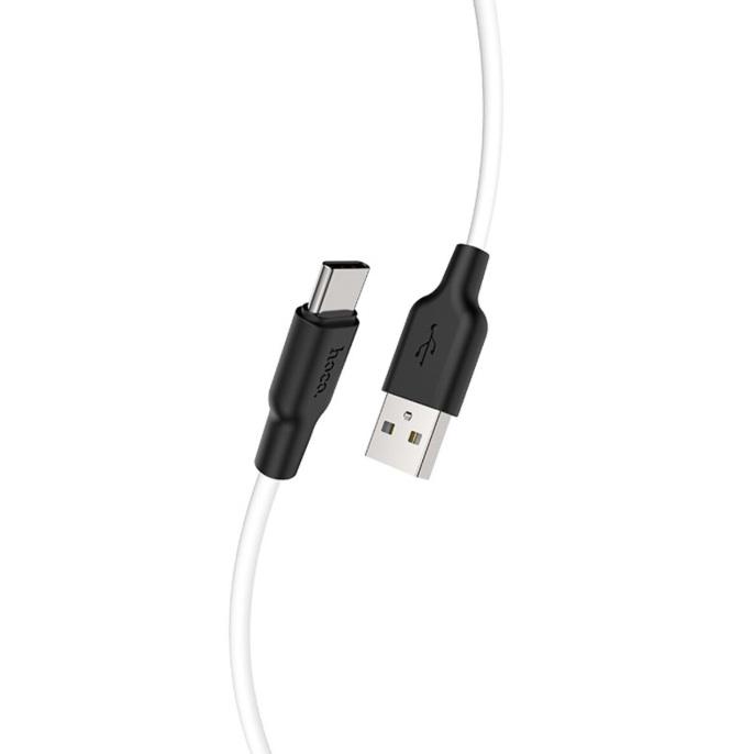 Кабель Hoco X21 Plus USB для Type-C 3A Silicone Connectors 1 м White (6931474711915)