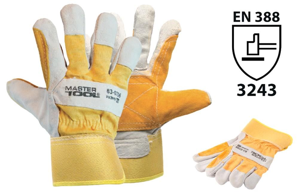 Рукавички захисні комбіновані Mastertool GM 10,5 220-255 г Жовтий (14540)