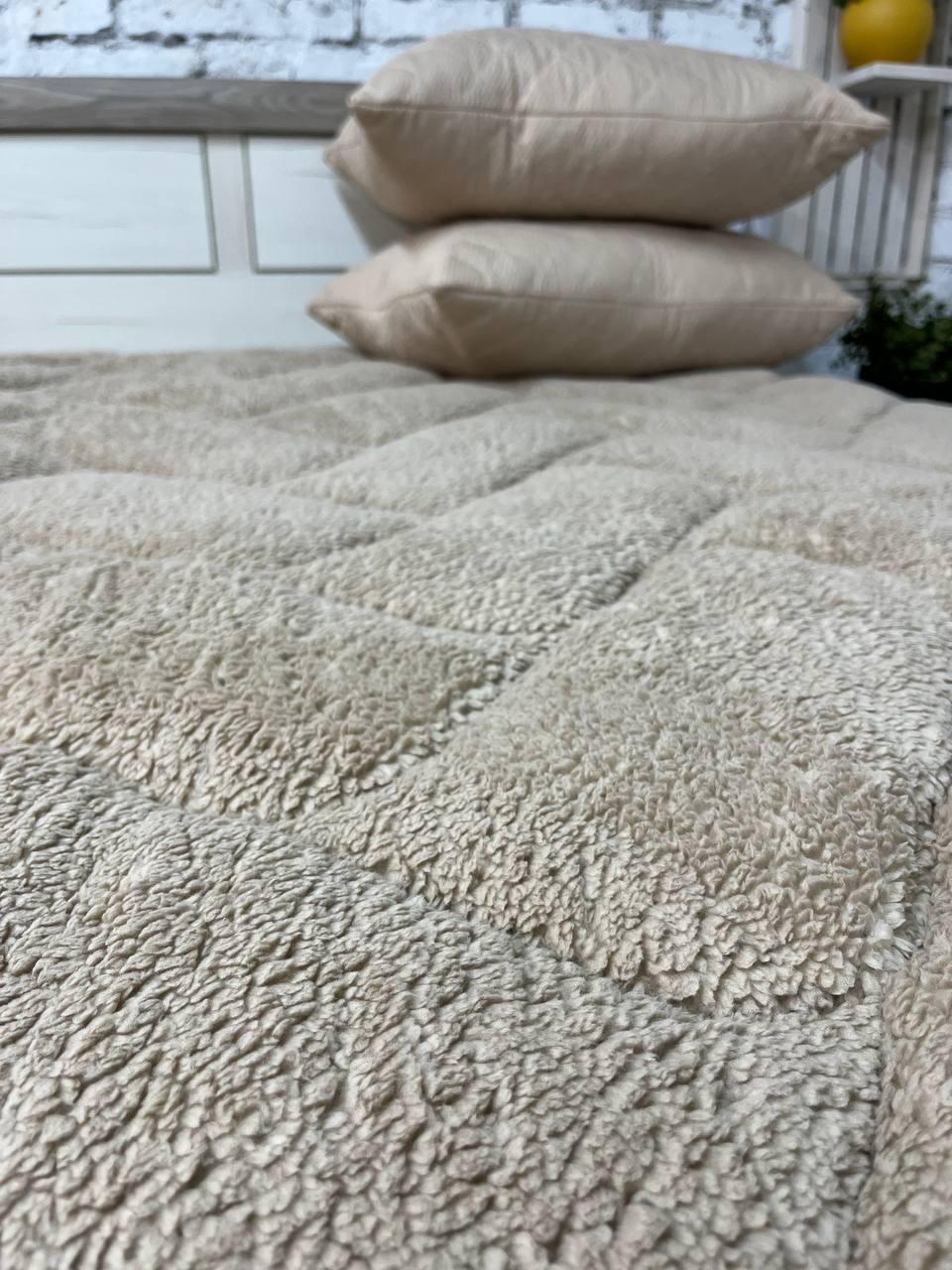 Одеяло меховое полуторное 155х210 см Бежевый (22936468) - фото 4 Одеяло меховое полуторное 155х210 см Бежевый (22936468) - фото 4