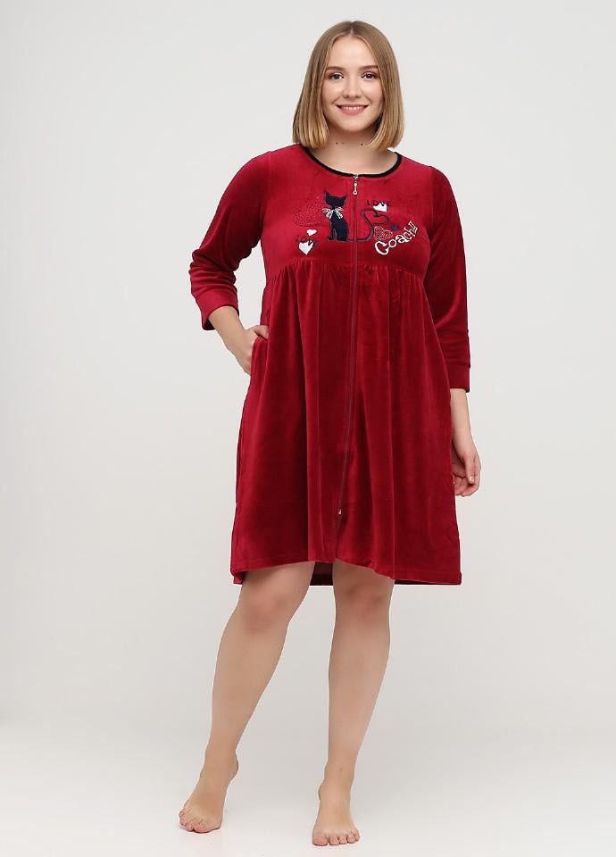 Халат Wild Love L Бордовый (3443-06) Халат Wild Love L Бордовый (3443-06)