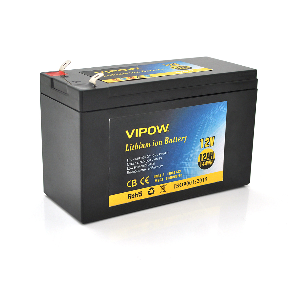 Аккумулятор для ИБП Vipow 12V 12Ah Li-ion 18650 BMS 3S6P (YUT_V9097) - фото 1