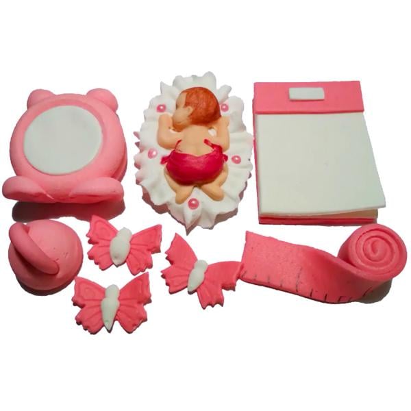 Цукрова прикраса для торта Немовля №2 Рожевий