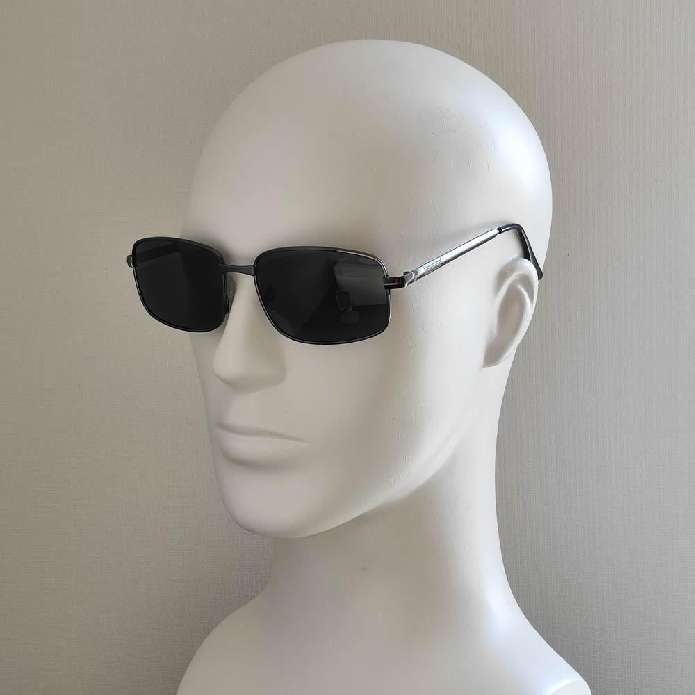 Солнцезащитные очки поляризованные 1017 NN с оправой из черной стали Черный (46634)