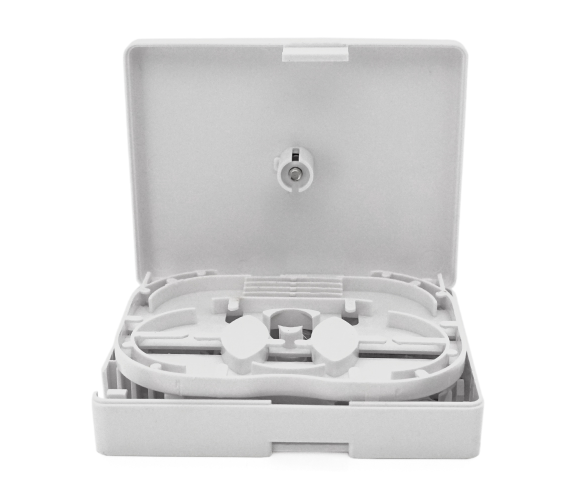 Коробка связующая оптоволоконная Merlion ML-OP-F224 SC/LC/FC 2 волокна ABS White (ML-OP-F224)