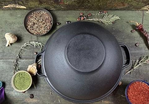 Казан узбецький WOK з кришкою-сковородою 15 л (30288131) - фото 2 Казан узбецький WOK з кришкою-сковородою 15 л (30288131) - фото 2