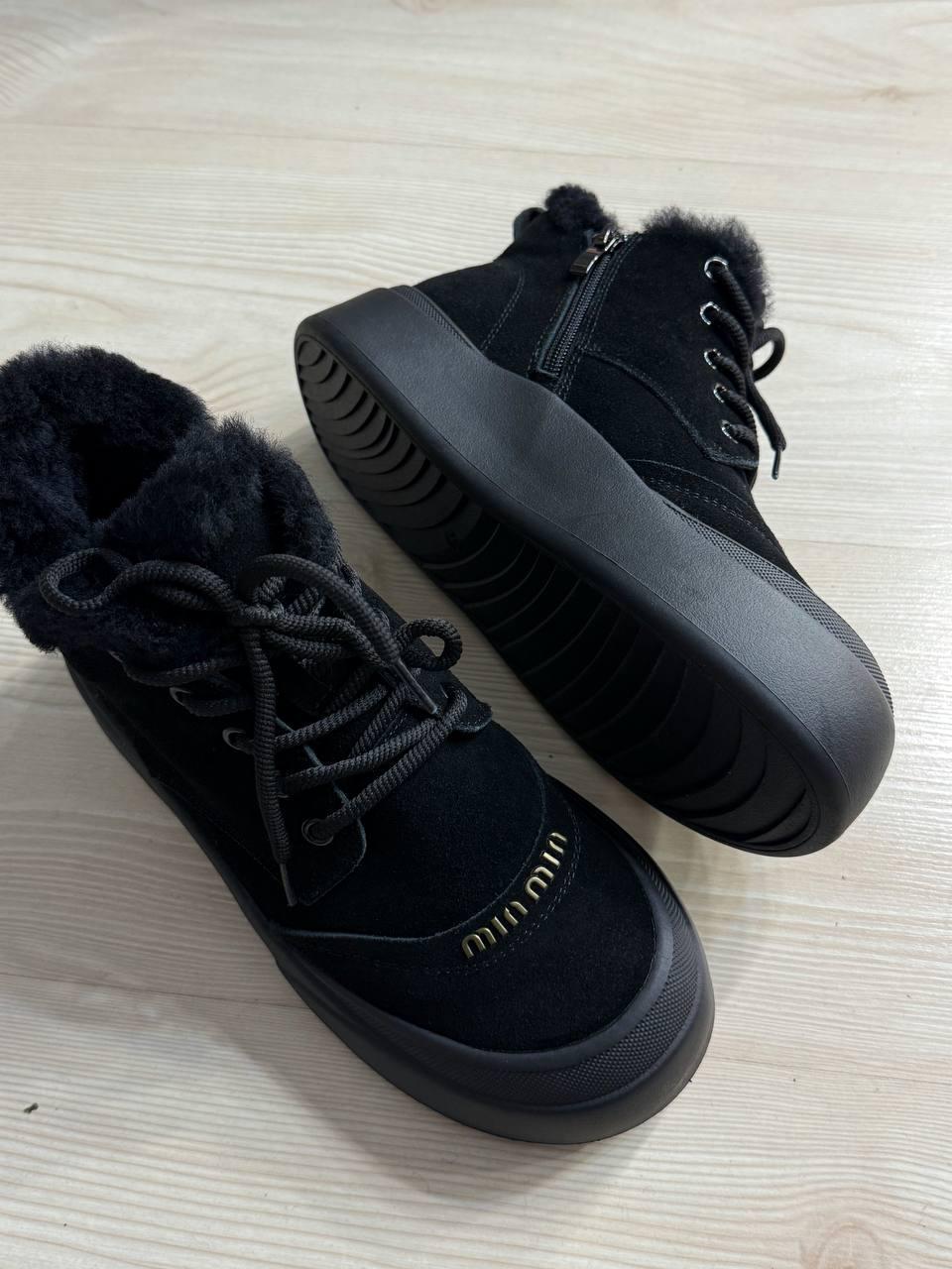 Черевики жіночі Hengji 677-1 замшеві високі кеди на хутрі р. 40 Чорний (5733) - фото 5 Черевики жіночі Hengji 677-1 замшеві високі кеди на хутрі р. 40 Чорний (5733) - фото 5