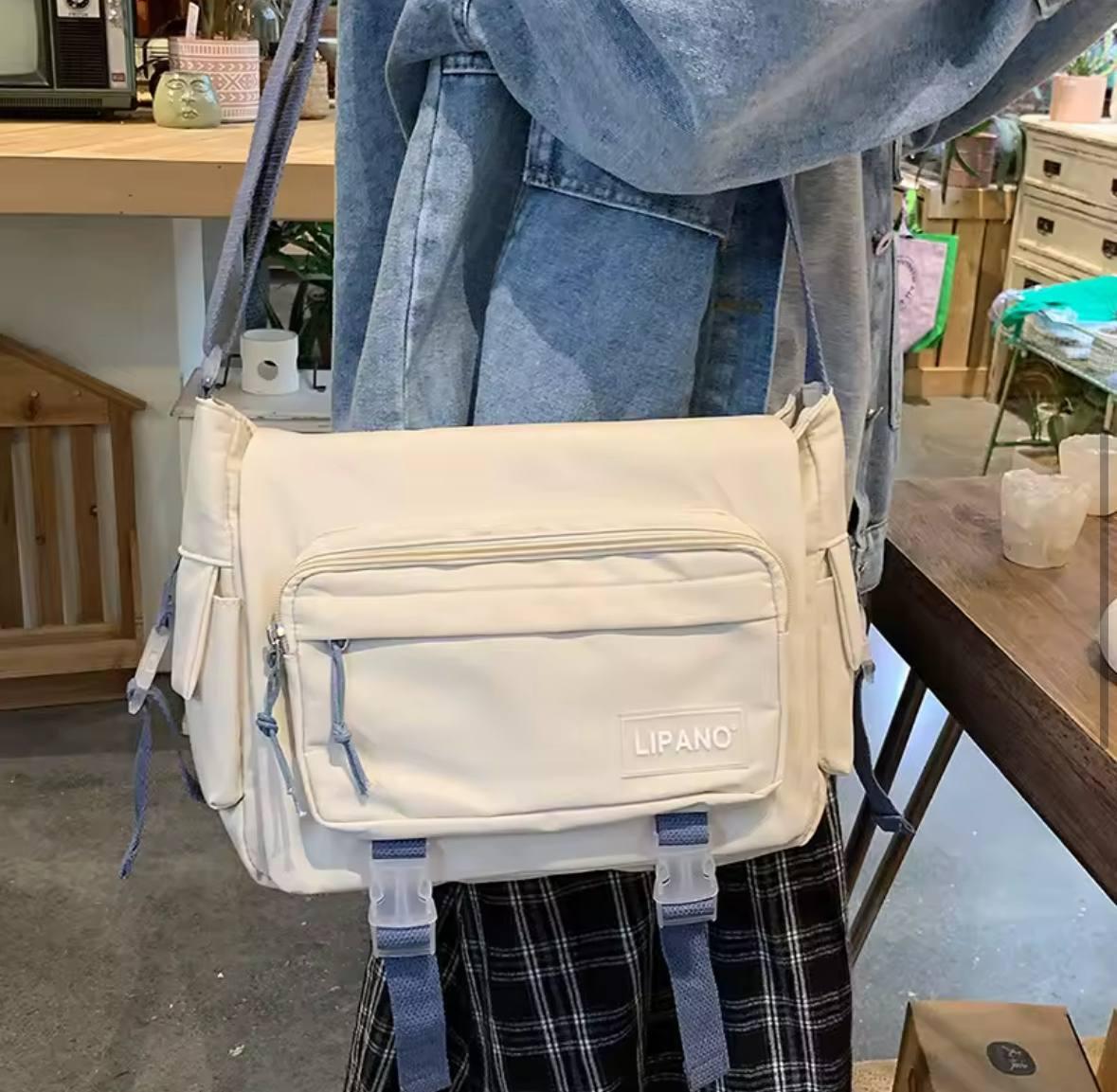 Сумка для университета/института с карманами Бежевый (А563) - фото 3 Сумка для университета/института с карманами Бежевый (А563) - фото 3