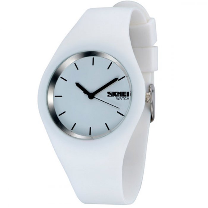 Годинник наручний унісекс Skmei Rubber White (9068C)