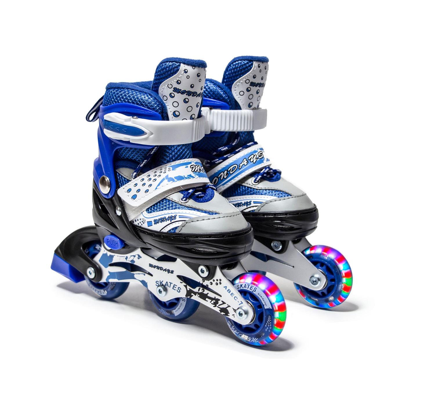 Ролики Happy PU колеса со светом 16-18 см р. 27-30 Blue (1456029508)