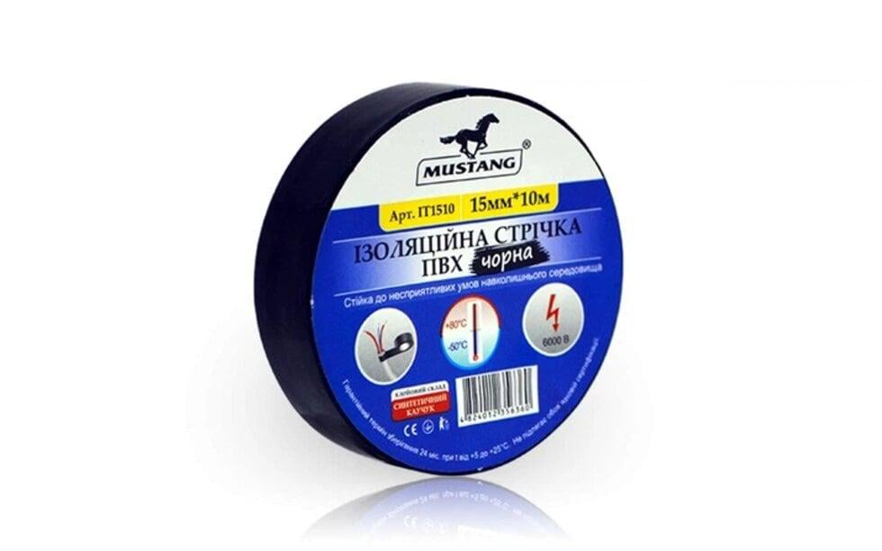 Изоляционная лента ПВХ MUSTANG 15 мм 10 м Черный (IT1510)