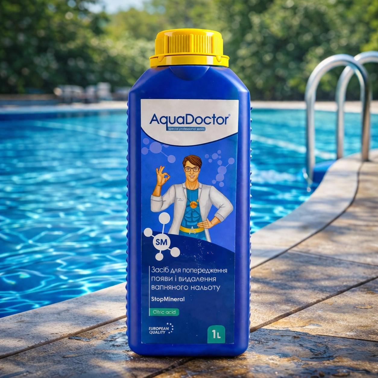 Средство для снижения жесткости воды в бассейне AquaDoctor SM StopMineral 1 л (19519)