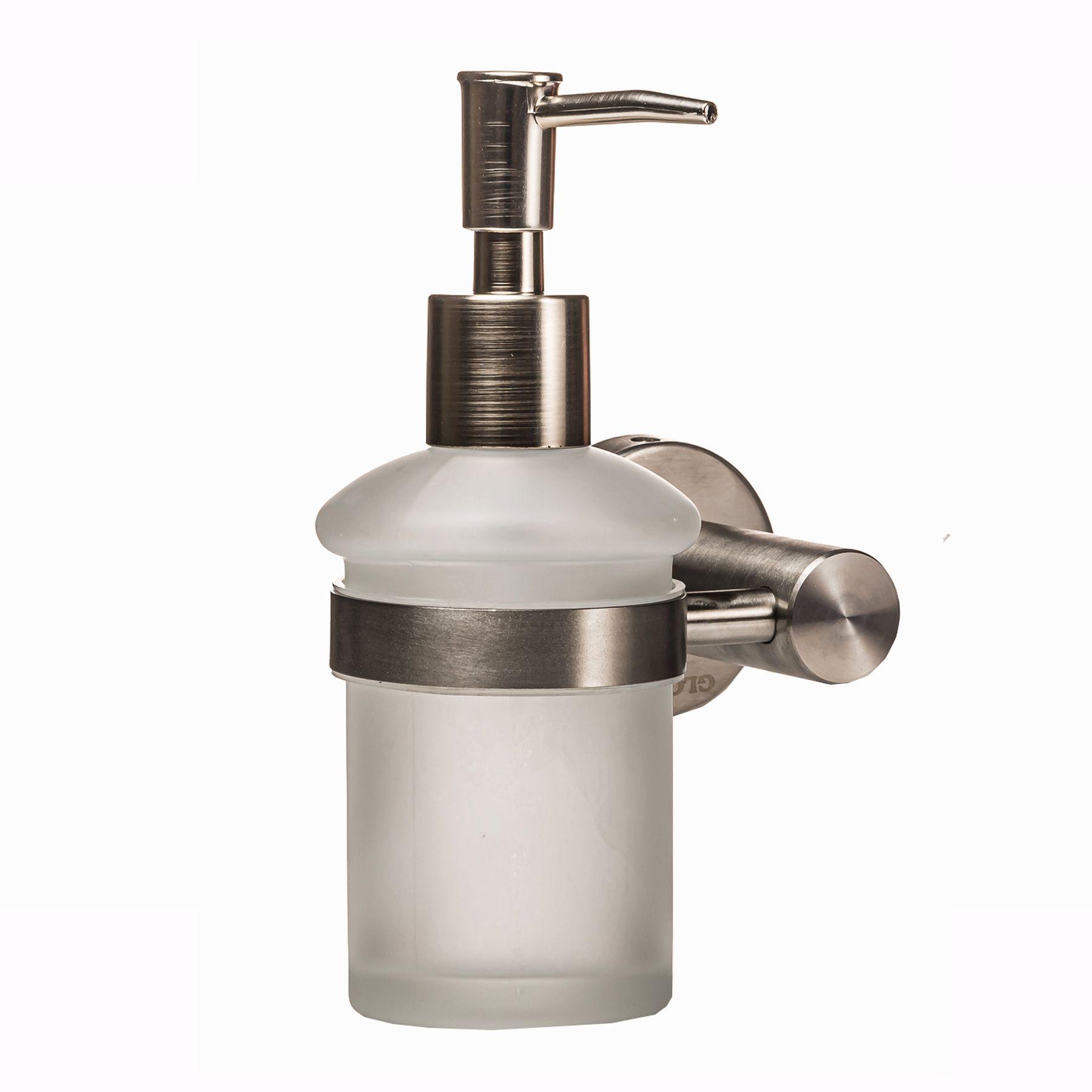 Дозатор для жидкого мыла Globus Lux SS 8433 000019457 настенный 250 мл Сатин (103478)