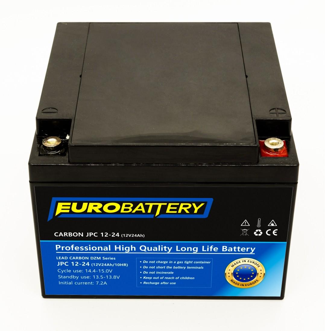 Аккумулятор для ИБП EuroBattery JPC12-24 DZM карбоновый 12V 24 Ач (663) - фото 1 Аккумулятор для ИБП EuroBattery JPC12-24 DZM карбоновый 12V 24 Ач (663) - фото 1