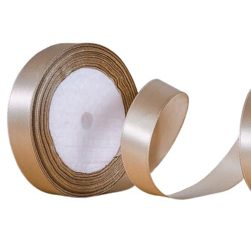 Стрічка для упаковки атласна 2 см 23 м Світло-коричневий (17009) - фото 1 Стрічка для упаковки атласна 2 см 23 м Світло-коричневий (17009) - фото 1