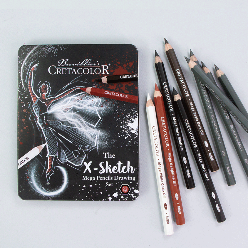 Набір олівців для рисунку Cretacolor X-SKETCH Mega Sketching 12 шт. - фото 5