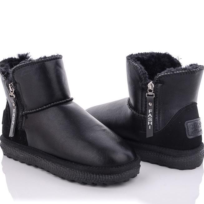 Угги кожаные Violeta 197-66-bl р. 40 Черный (90725)